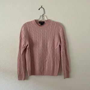Pink Brooks Brothers Italian Cashmere Sweater